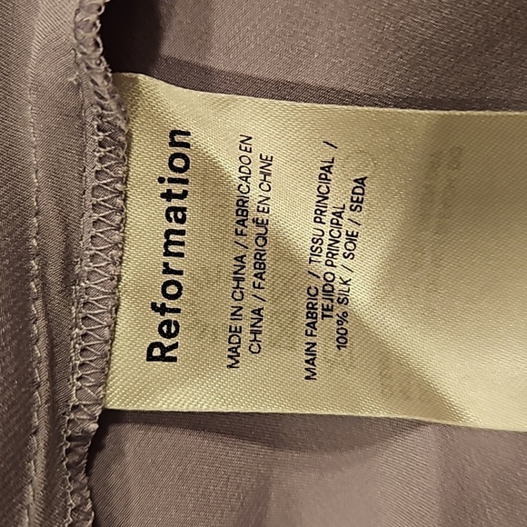 💕REFORMATION💕 Casette Silk Dress ~ Aura Lavender 10 NWT - Picture 14 of 15